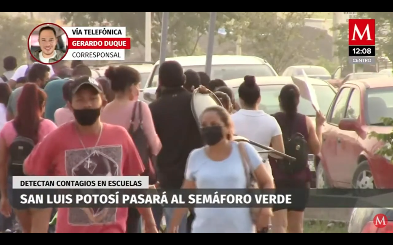 S.L.P. A SEMÁFORO VERDE, PESE A DECENAS DE ALUMNOS Y MAESTROS CONTAGIADOS