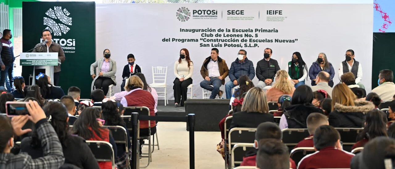 INAUGURAN NUEVA INFRAESTRUCTURA ESCOLAR EN PRIMARIA CLUB DE LEONES EN LA CAPITAL DE SLP