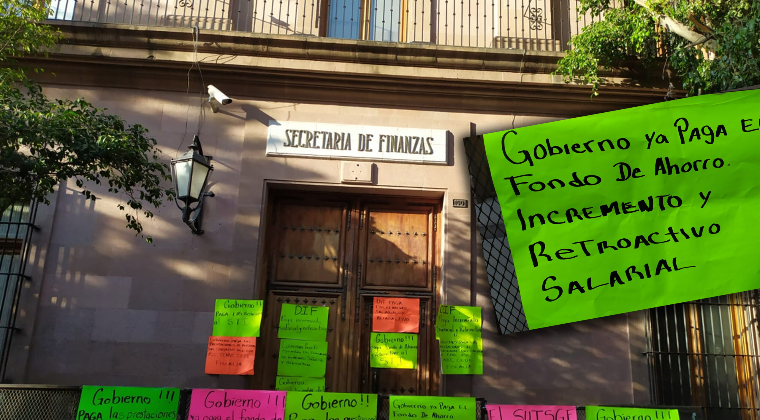 AFECTADOS POR FALTA DE PAGOS SE MANIFESTARON AFUERA DE LA SECRETARÍA DE FINANZAS