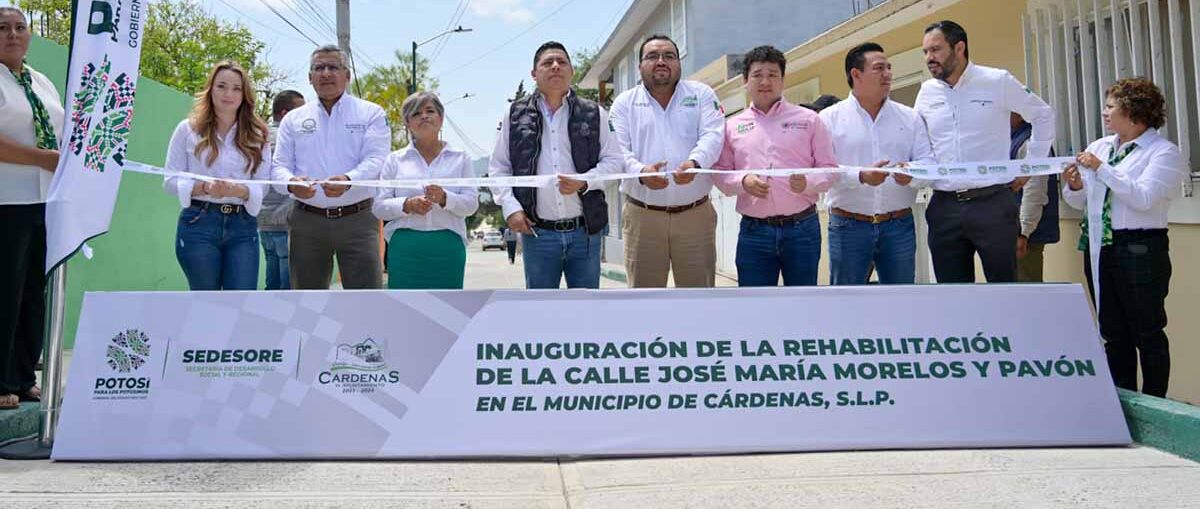 INAUGURAN EN CÁRDENAS, CALLE JOSÉ MARÍA MORELOS Y PAVÓN