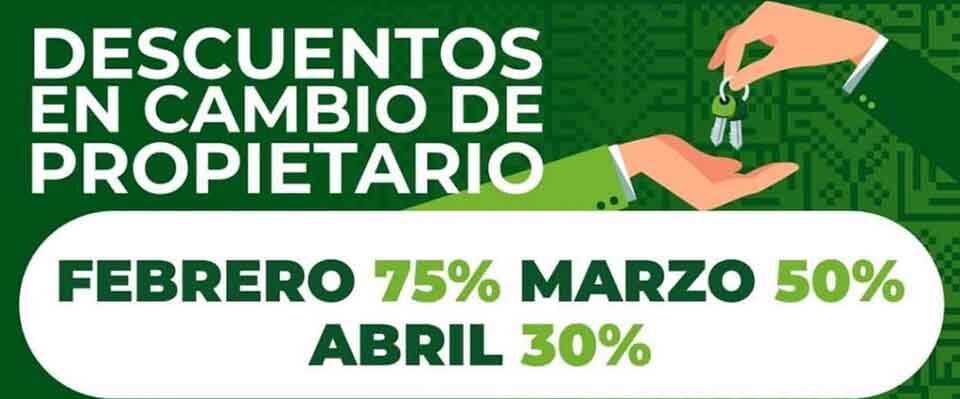ÚLTIMA SEMANA DE DESCUENTO DEL 50 POR CIENTO EN CAMBIO DE PROPIETARIO DE VEHÍCULOS: SEFIN