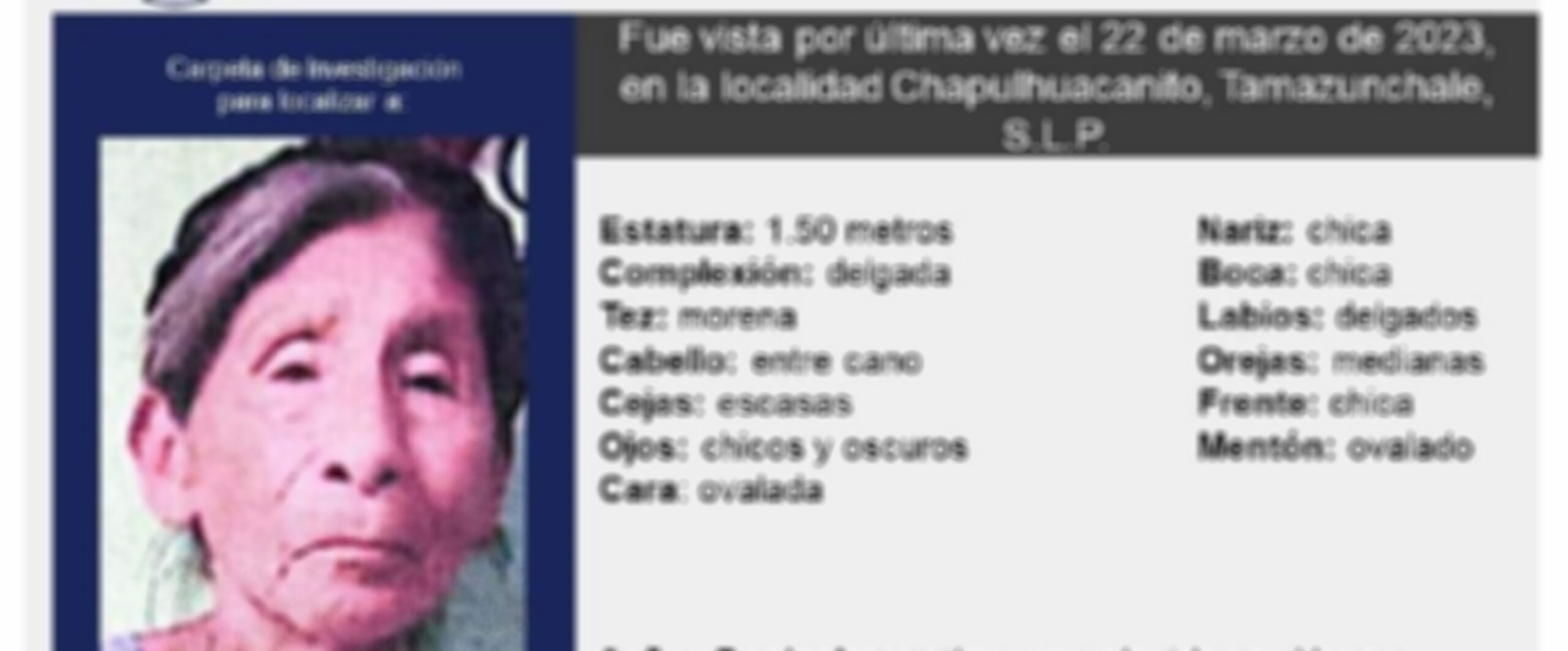 INDIGNACIÓN POR EL FEMINICIDIO DE UNA HUMILDE MUJER DE 84 AÑOS EN TAMAZUNCHALE