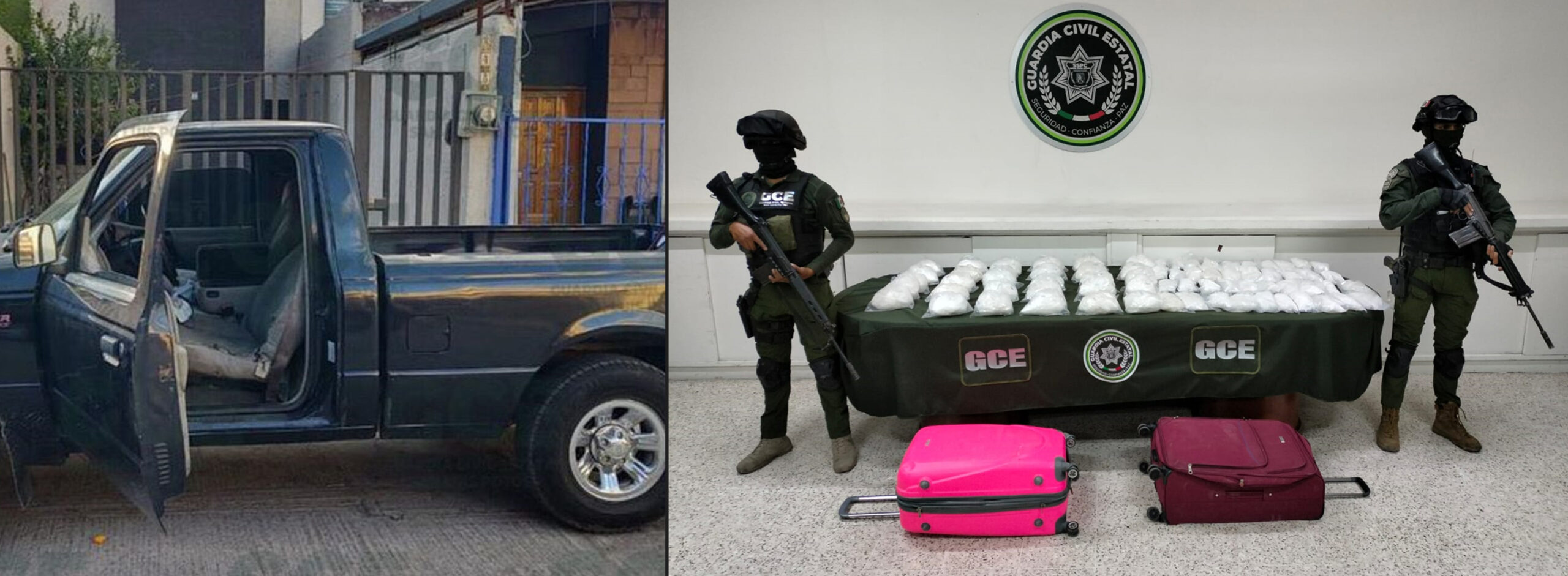 GUARDIA CIVIL ESTATAL ASEGURA CARGAMENTO DE METANFETAMINAS