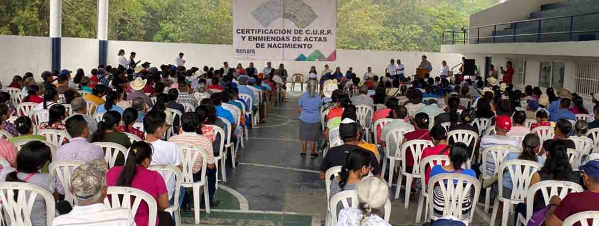 REGISTRO CIVIL REALIZA JORNADA DE ATENCIÓN GRATUITA EN MATLAPA