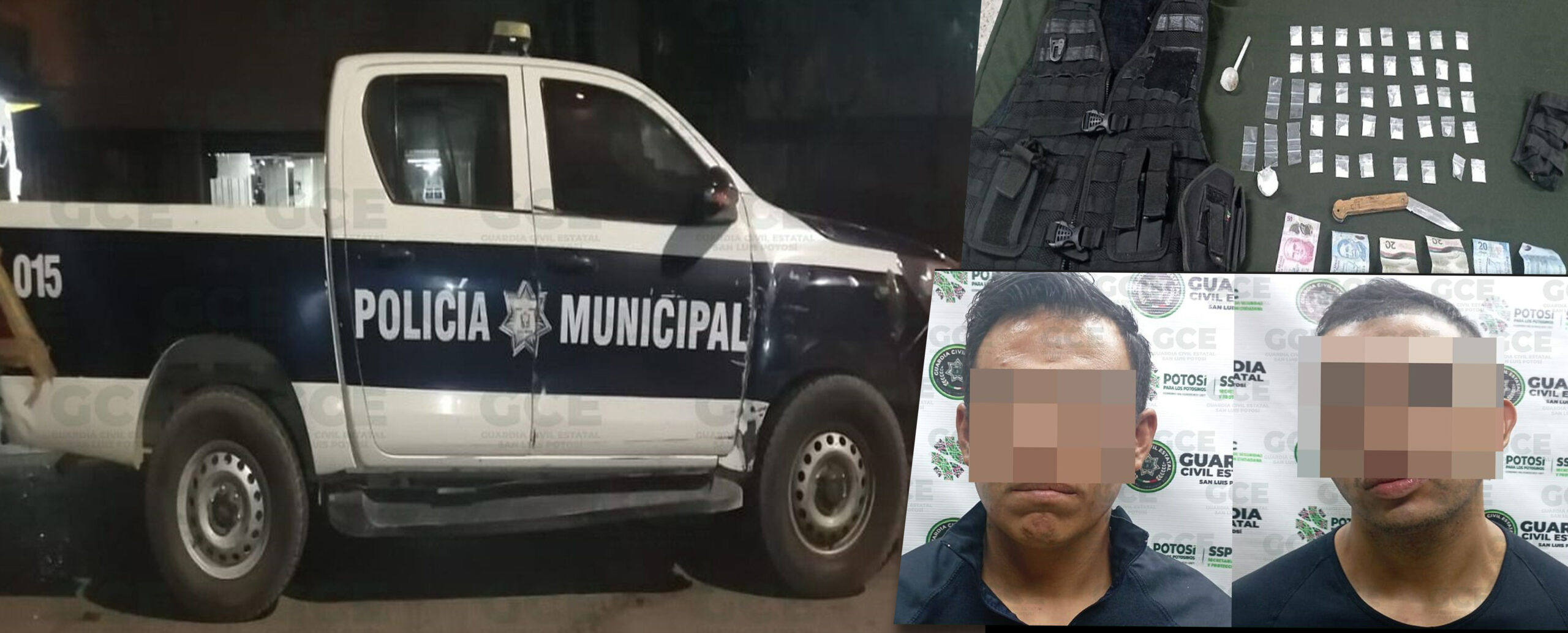EXTORSIONABAN Y MOVÍAN DROGA A BORDO DE UNA PATRULLA