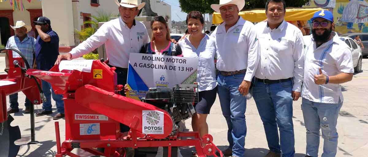 PRODUCTORES AGROPECUARIOS DE CIUDAD DEL MAÍZ RECIBIERON APOYOS