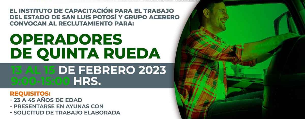 COLABORA ICAT CON EMPRESA PARA RECLUTAR OPERADORES DE QUINTA RUEDA