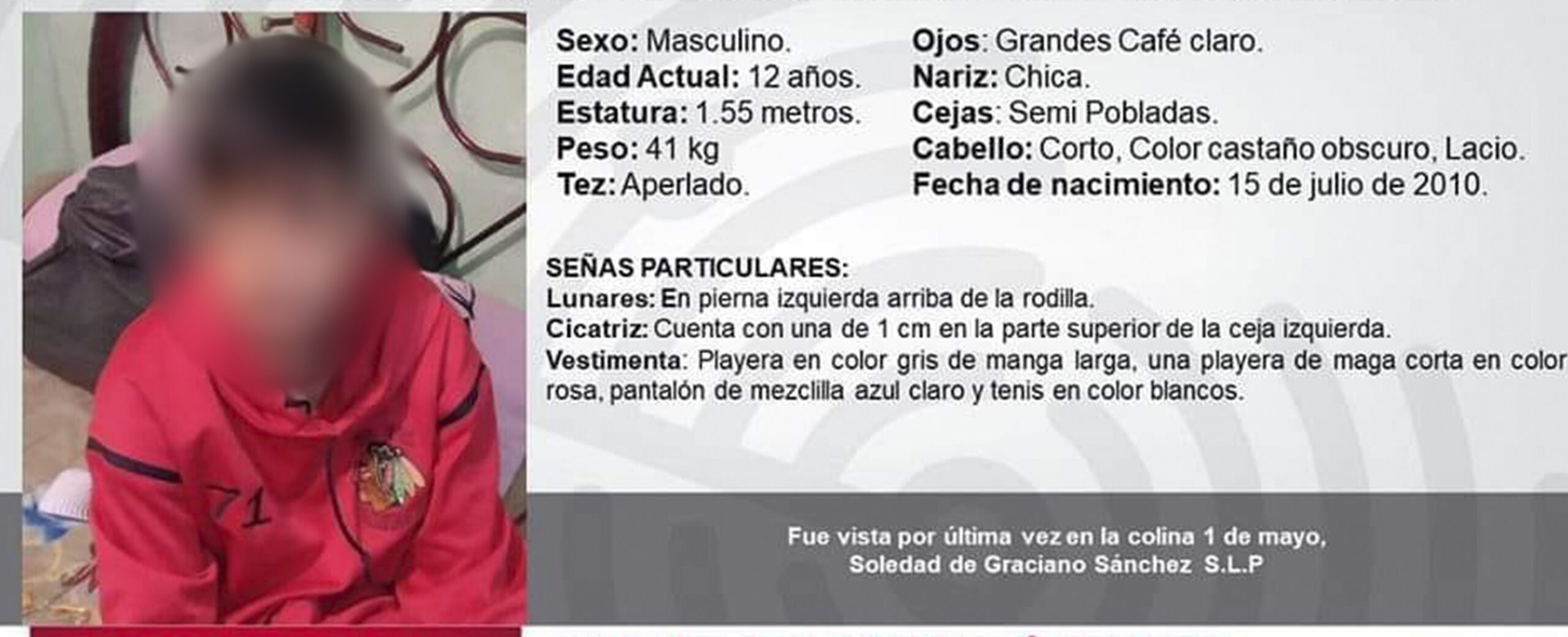 BRANDON DESAPARECIÓ Y FUE ENCONTRADO SIN VIDA