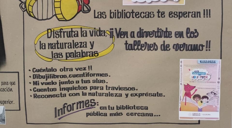PROMUEVE ESTADO ACTIVIDADES EN BIBLIOTECAS DURANTE VACACIONES