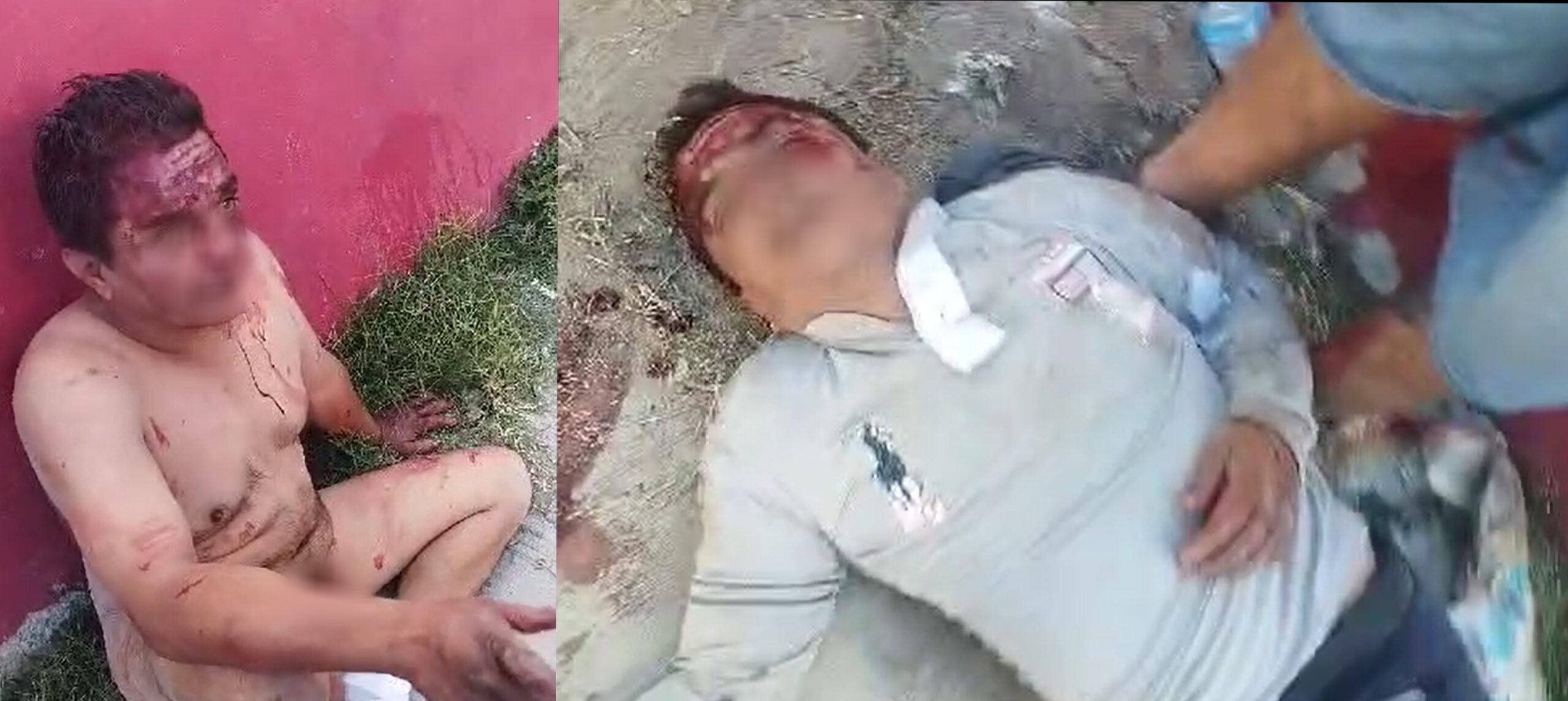 DESNUDAN Y LINCHAN A PRESUNTOS DELINCUENTES EN LA ZONA CONURBADA A LA CAPITAL POTOSINA