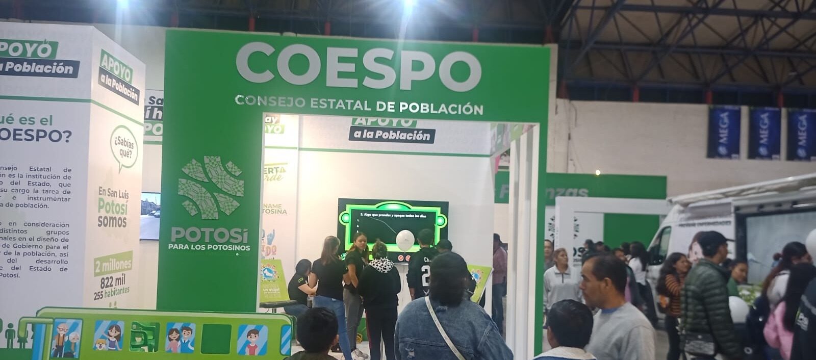 COESPO INSTALA MÓDULO DE INFORMACIÓN A LOS VISITANTES EN FENAPO 2023