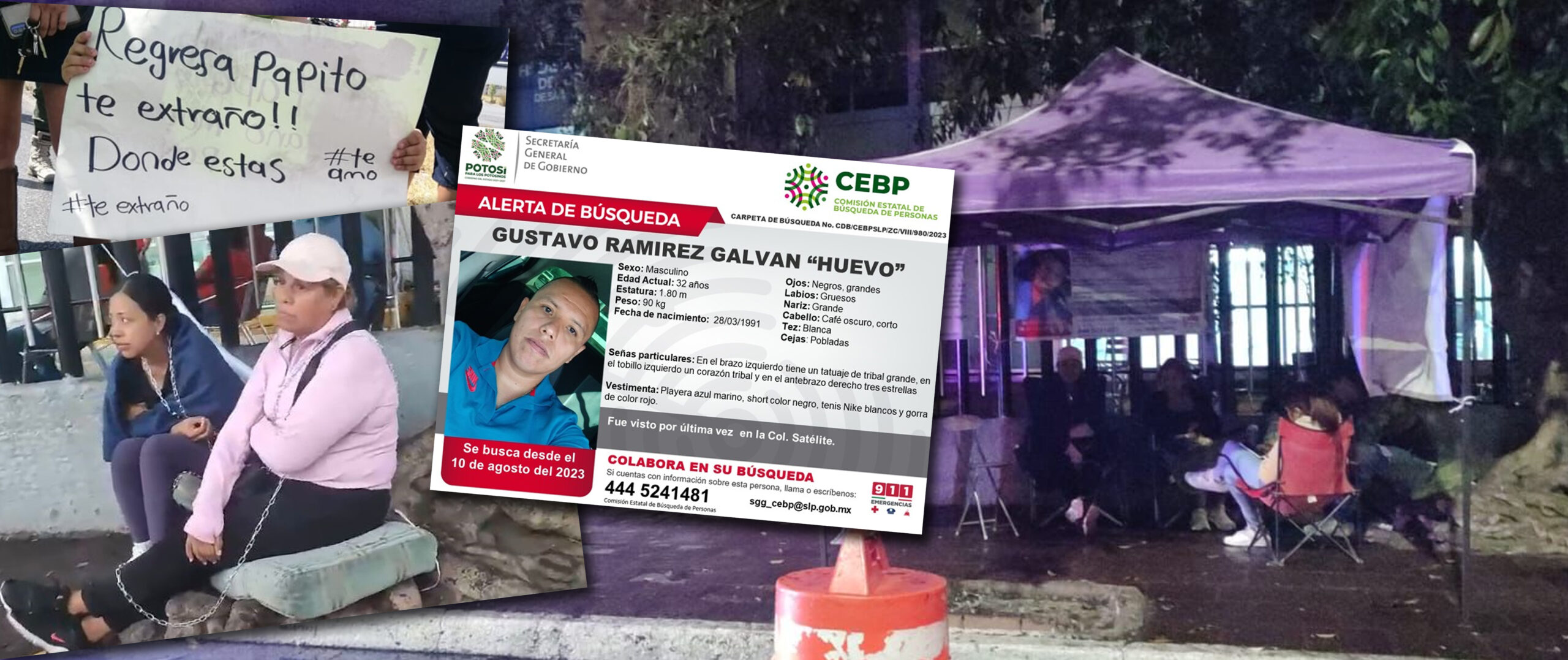 SE ENCADENAN EN LA FISCALÍA FAMILIARES DEL CONDUCTOR DE «inDRIVE» DESAPARECIDO EN SLP