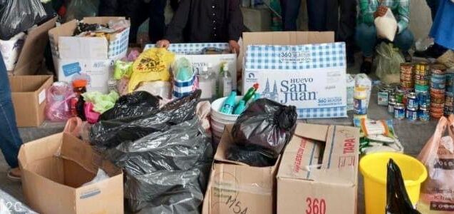 REALIZAN COLECTA DE VÍVERES PARA DAMNIFICADOS EN VERACRUZ