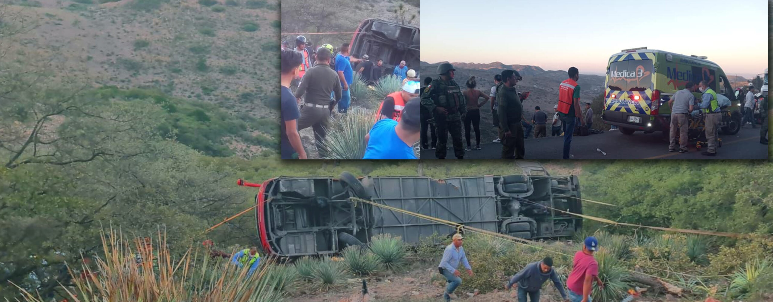 DIEZ MUERTOS Y 18 HERIDOS TRAS VOLCAR AUTOBÚS EN CARRETERA SLP – GUADALAJARA