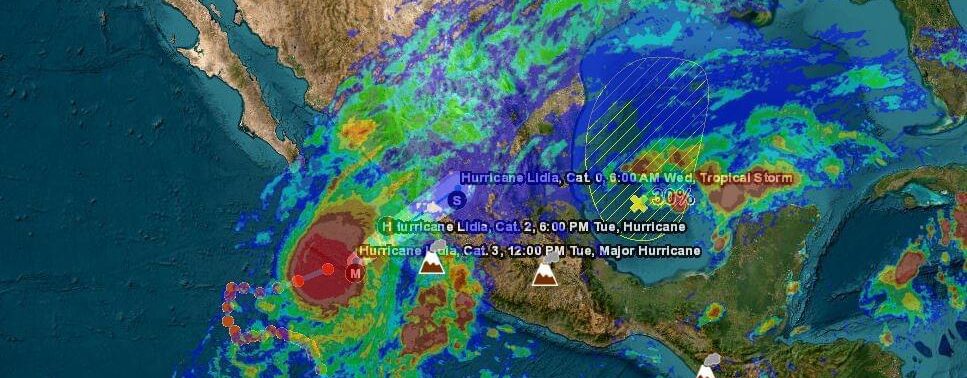 SE PRONOSTICAN LLUVIAS FUERTES PARA SLP ANTE PRESENCIA DEL HURACÁN LIDIA