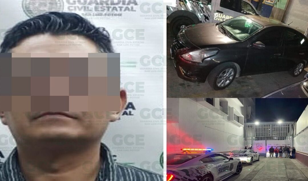 DETIENEN A UN MASCULINO QUE TRANSPORTABA MIGRANTES EN EL MUNICIPIO DE SLP
