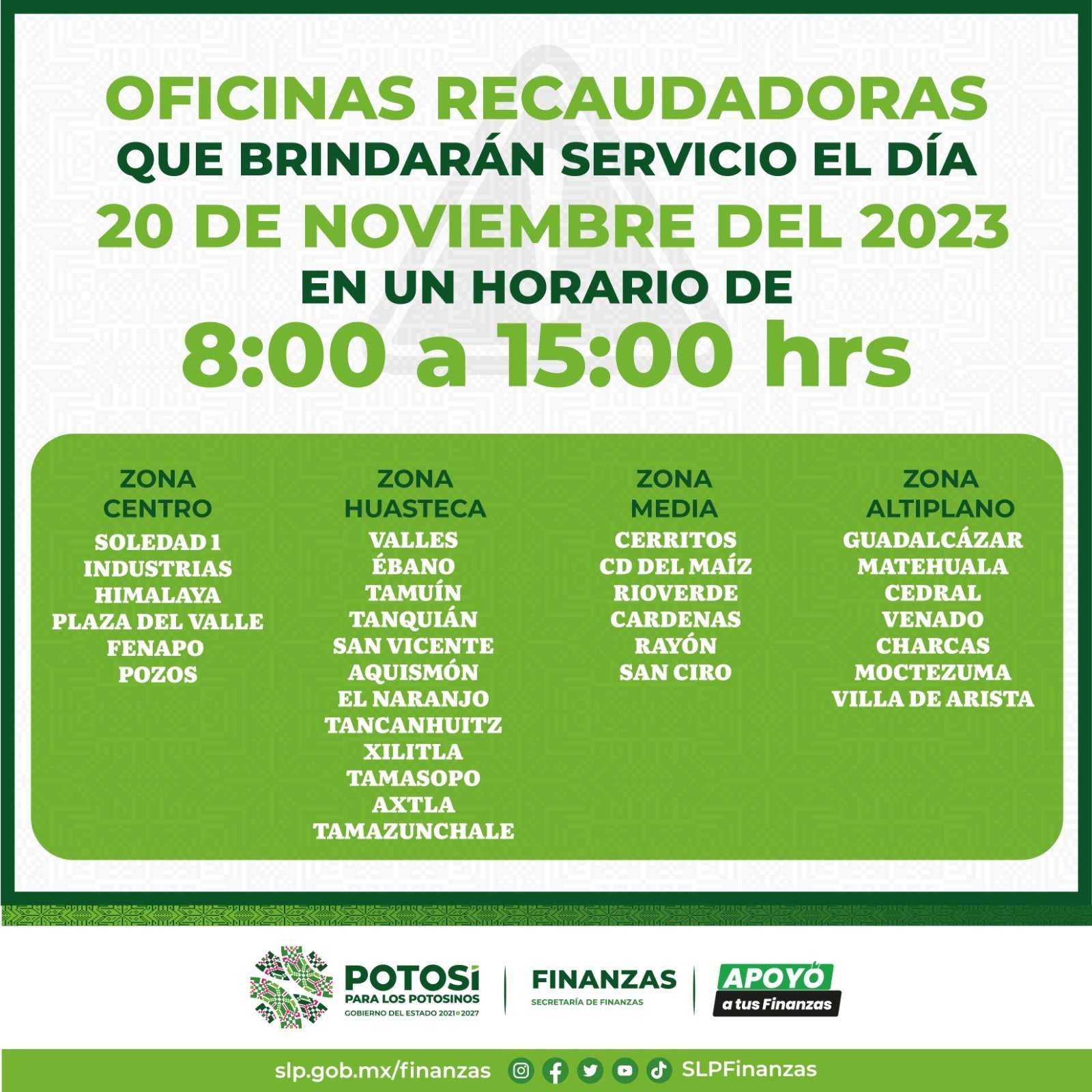 RECAUDADORAS BRINDARÁN ATENCIÓN ESTE 20 DE NOVIEMBRE