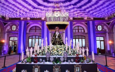 Inauguran Monumental Altar de Dolores en el Palacio de Gobierno como Parte de las Festividades de Semana Santa