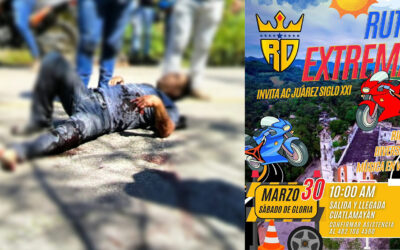 RUTA DE MOTOCICLISTAS TERMINA EN TRAGEDIA EN TANCANHUITZ