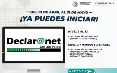 Inicia Periodo de Declaraciones Patrimoniales en San Luis Potosí