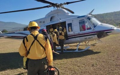 LLEGA AERONAVE DE LA FEDERACIÓN PARA COMBATIR INCENDIOS EN SLP