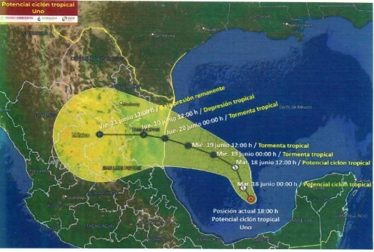 VIGILAN SISTEMA CICLÓNICO POR PRONÓSTICO DE LLUVIAS EN SLP