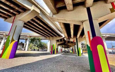 ARTISTAS URBANOS PLASMAN SUS OBRAS EN DISTRIBUIDOR VIAL BENITO JUÁREZ