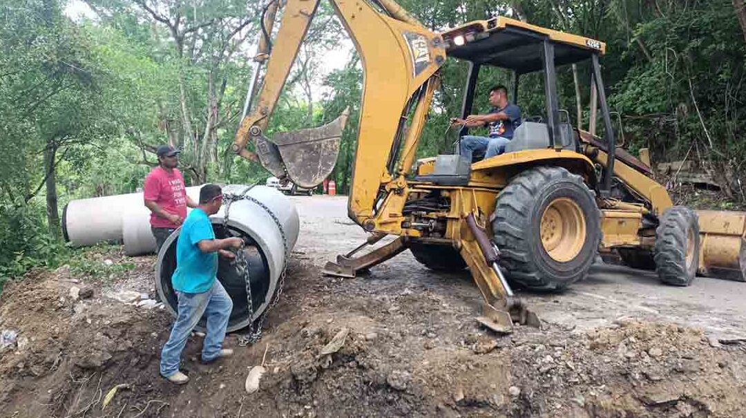 REHABILITARÁN ALCANTARILLAS DAÑADAS TRAS LAS LLUVIAS EN LA HUSTECA