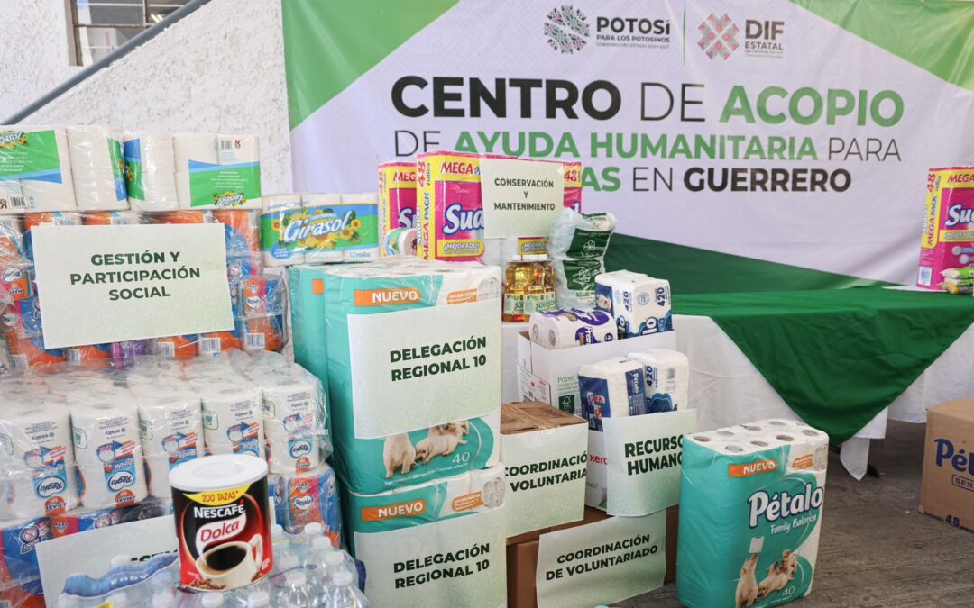 INSTALAN CENTRO DE ACOPIO EN BENEFICIO DE FAMILIAS AFECTADAS EN GUERRERO