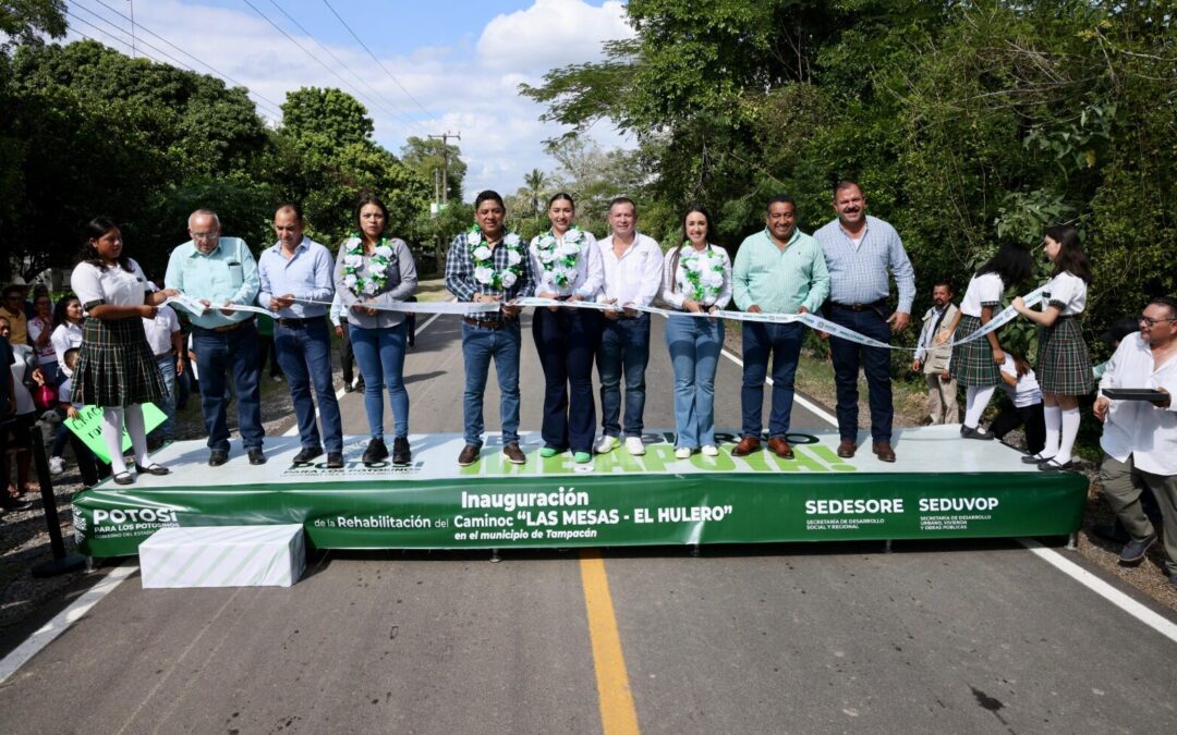 INAUGURAN CAMINO LAS MESAS-EL HULERO, EN TAMPACAN
