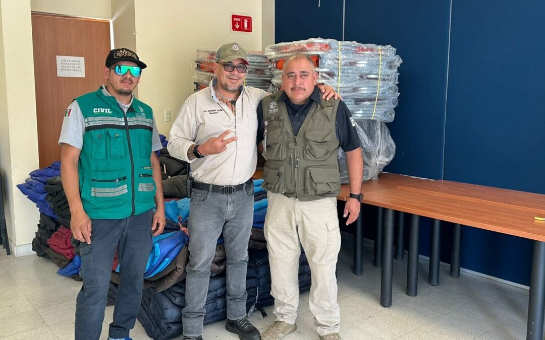 ENTREGAN APOYOS A MUNICIPIOS POR BAJAS TEMPERATURAS