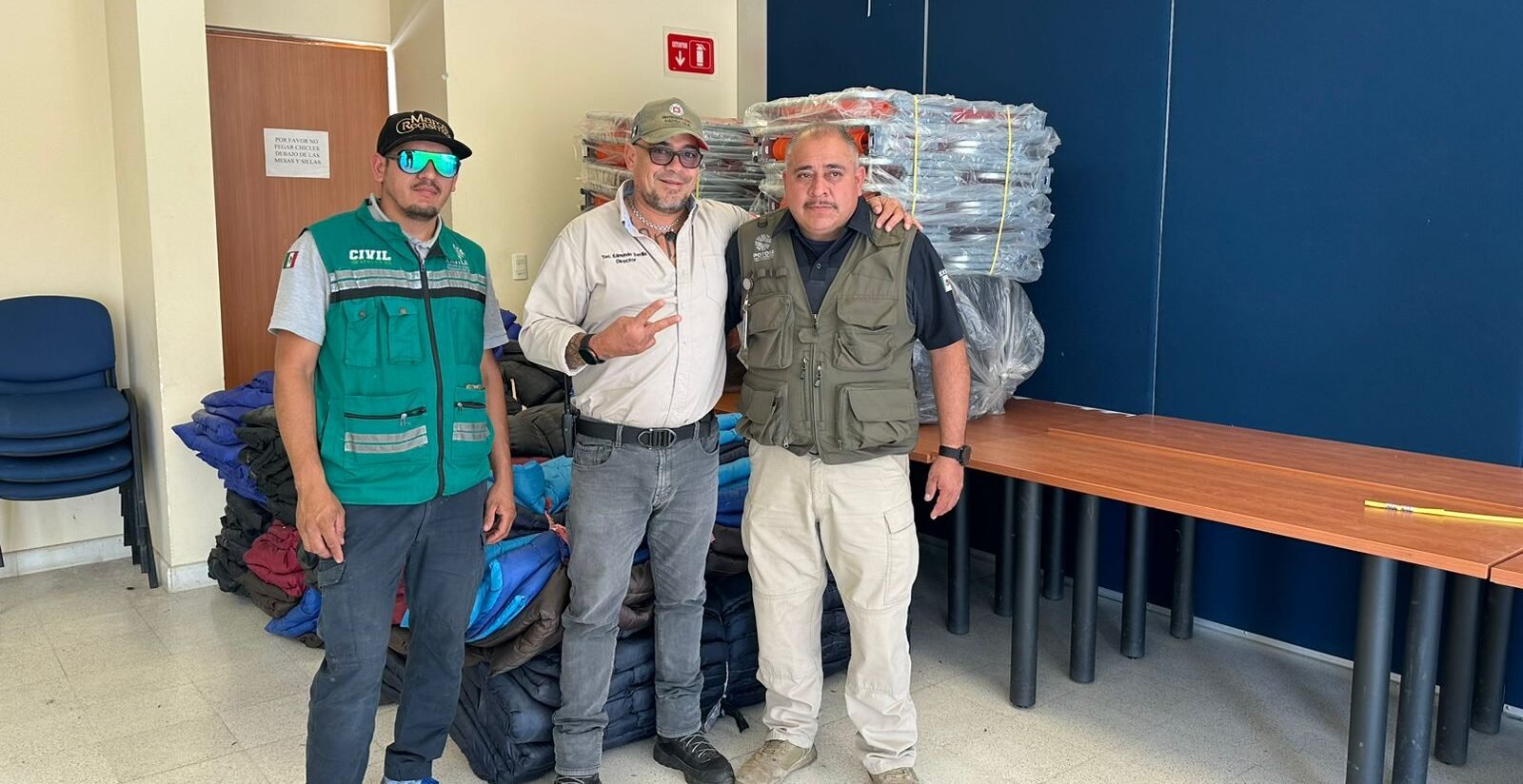 ENTREGAN APOYOS A MUNICIPIOS POR BAJAS TEMPERATURAS