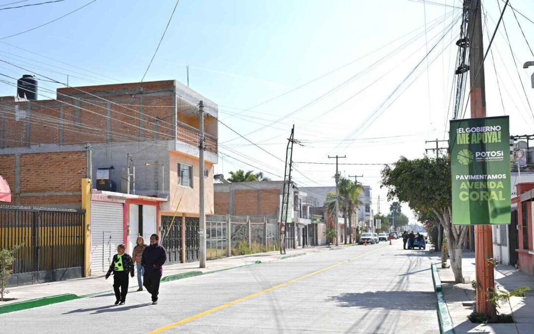 ENTREGAN REHABILITACIÓN DE AVENIDA CORAL EN LA CAPITAL DE SLP