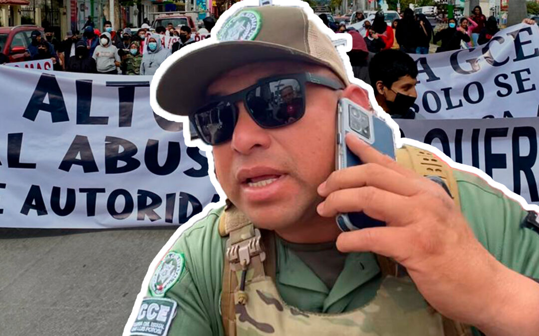 POLICÍAS ESTATALES AL MANDO DE ÓSCAR HERNÁNDEZ BLOQUEARON LABOR DE REPORTEROS EN CIUDAD VALLES