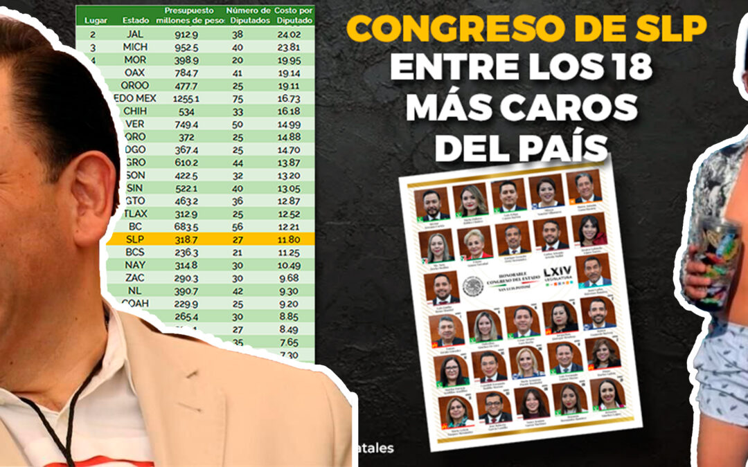 DIPUTADOS DE SLP DERROCHAN DECENAS DE MILLONES DEL DINERO PÚBLICO