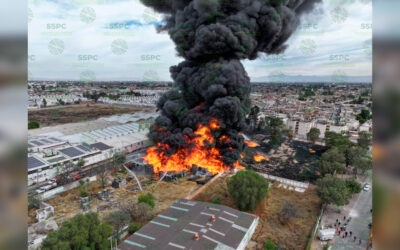 CIENTOS DE EVACUADOS POR MEGAINCENDIO EN ZONA METROPOLITANA DE SLP