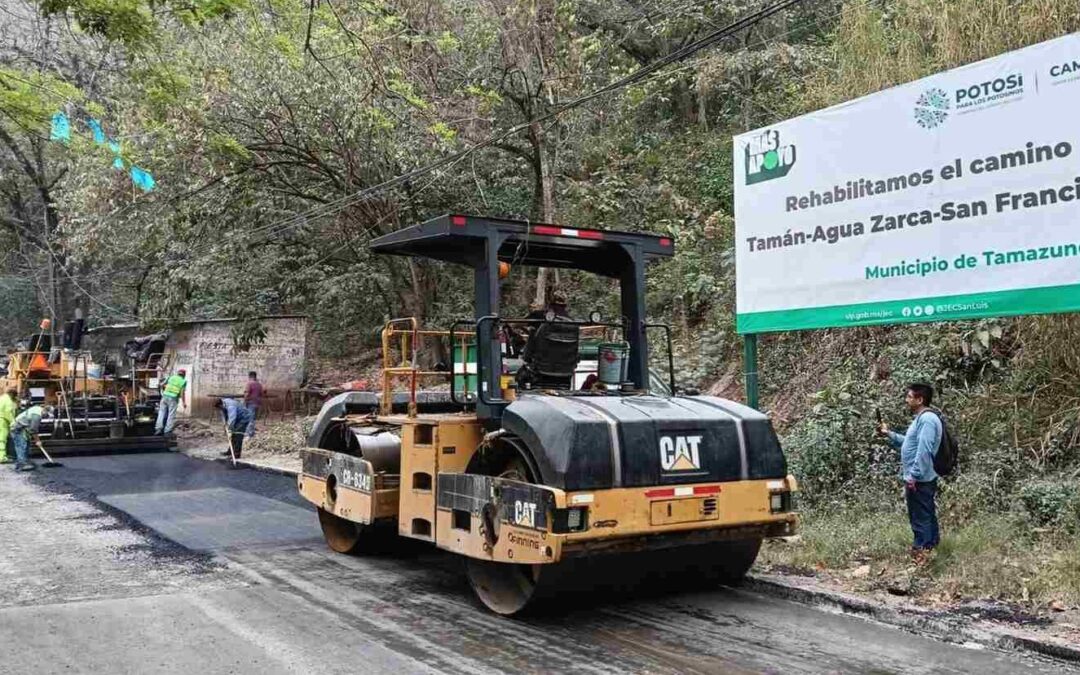 REPORTA AVANCE DEL 70 POR CIENTO EN CAMINO TAMÁN-SAN FRANCISCO EN TAMAZUNCHALE