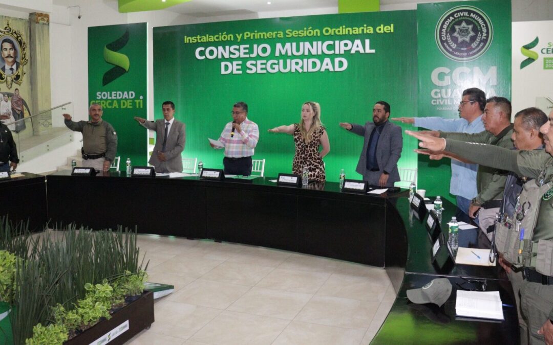 INSTALAN CONSEJO DE SEGURIDAD PÚBLICA DE SOLEDAD DE GRACIANO SÁNCHEZ