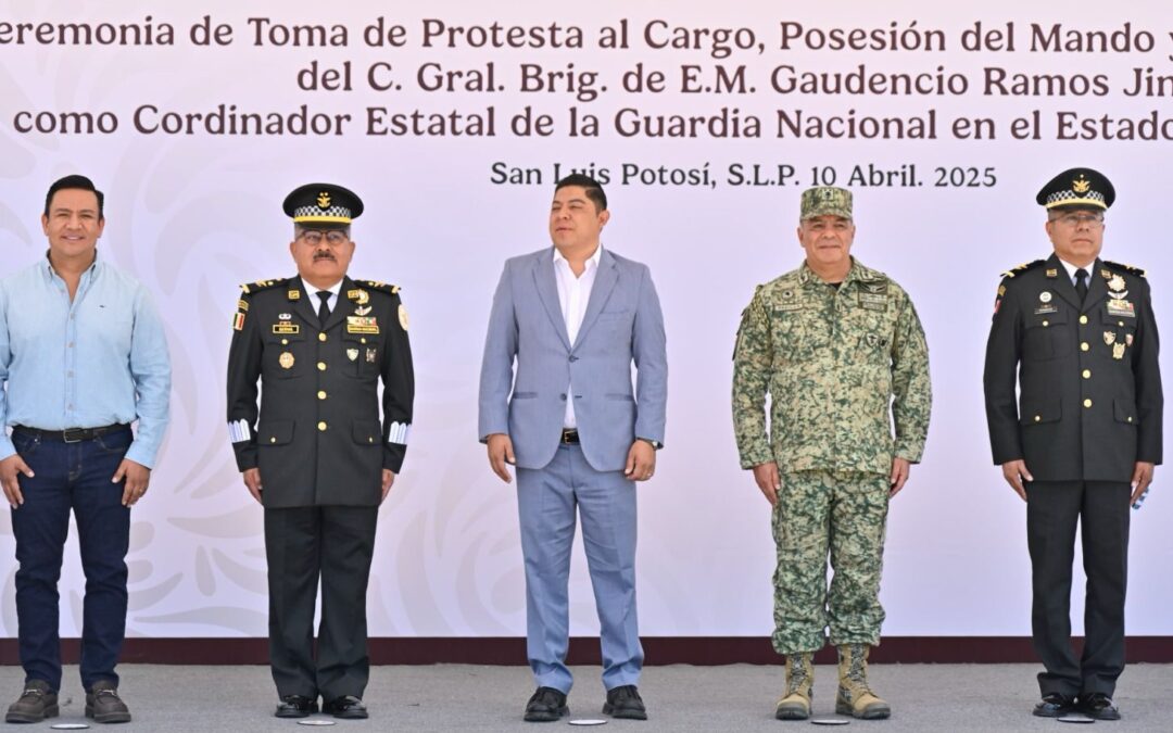 GOBERNADOR ASISTE A TOMA DE POSESIÓN DEL NUEVO COORDINADOR ESTATAL DE LA GUARDIA NACIONAL