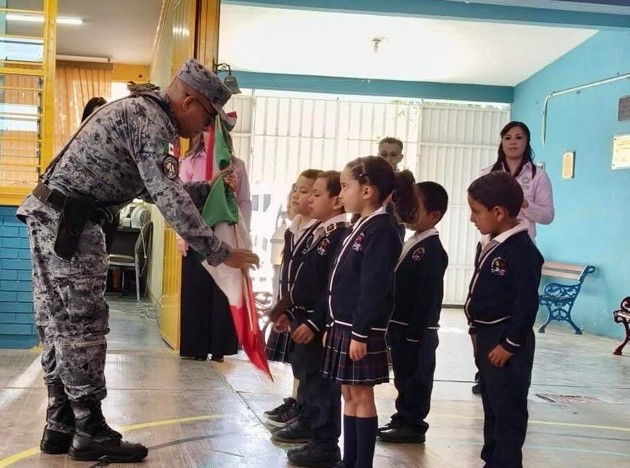 PROMUEVEN EL RESPETO DE SÍMBOLOS PATRIOS EN ESCUELAS DE NIVEL PREESCOLAR