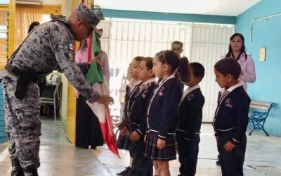 PROMUEVEN EL RESPETO DE SÍMBOLOS PATRIOS EN ESCUELAS DE NIVEL PREESCOLAR