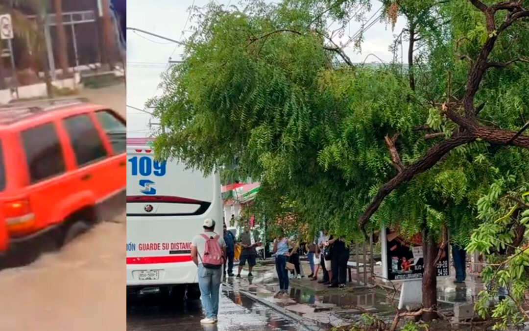 TROMBA CAYÓ EN CIUDAD VALLES… Y SEGURIÁ LLOVIENDO