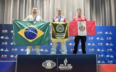 POTOSINO GANA ORO EN TAEKWONDO EN MUNDIAL DE POLICÍAS Y BOMBEROS 2025