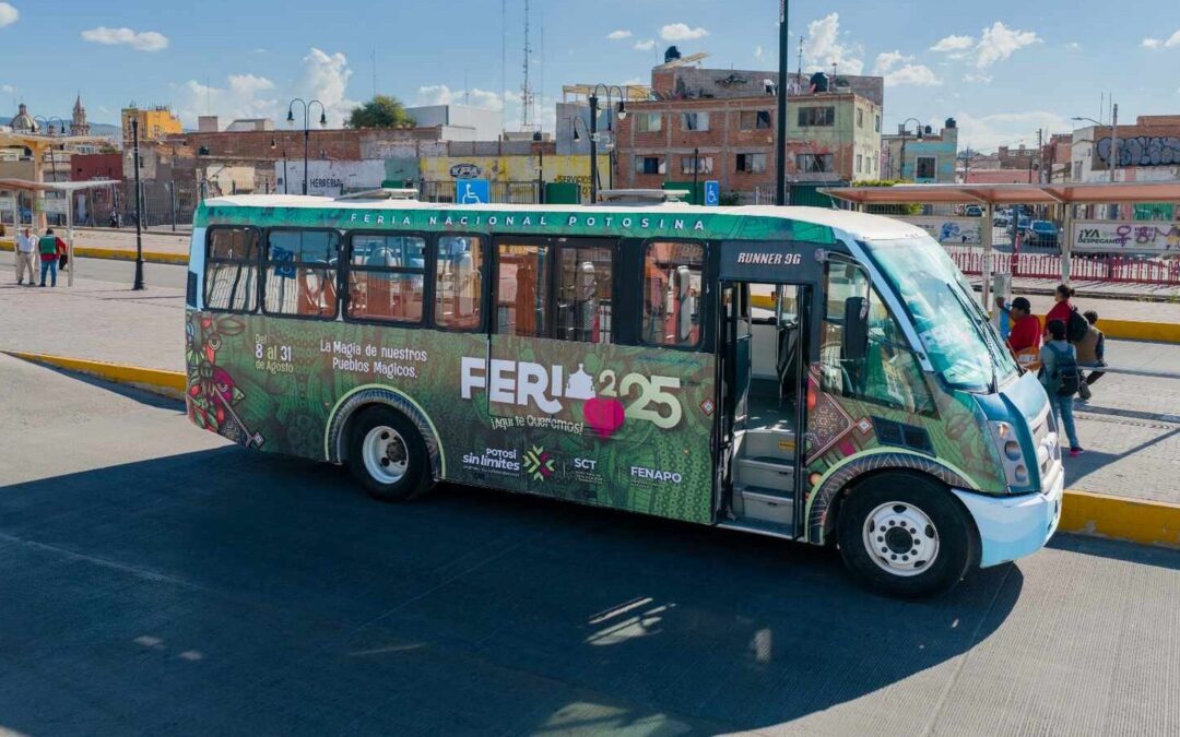 HABILITAN TRANSPORTE GRATUITO PARA LA FERIA NACIONAL POTOSINA 2025