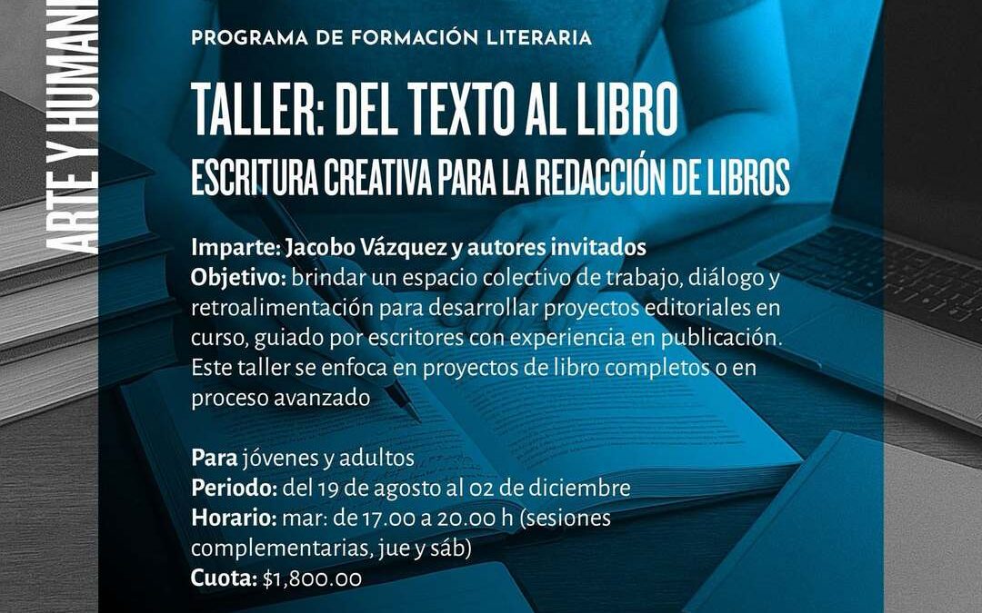 INICIA TALLER DE ESCRITURA CON ESCRITORES INVITADOS EN EL CEART