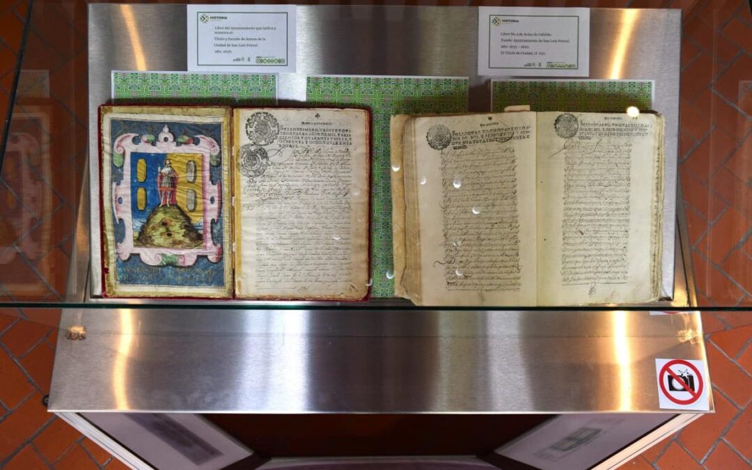 EXHIBEN ESCUDO DE ARMAS ORIGINAL DE SAN LUIS POTOSÍ EN EL ARCHIVO HISTÓRICO