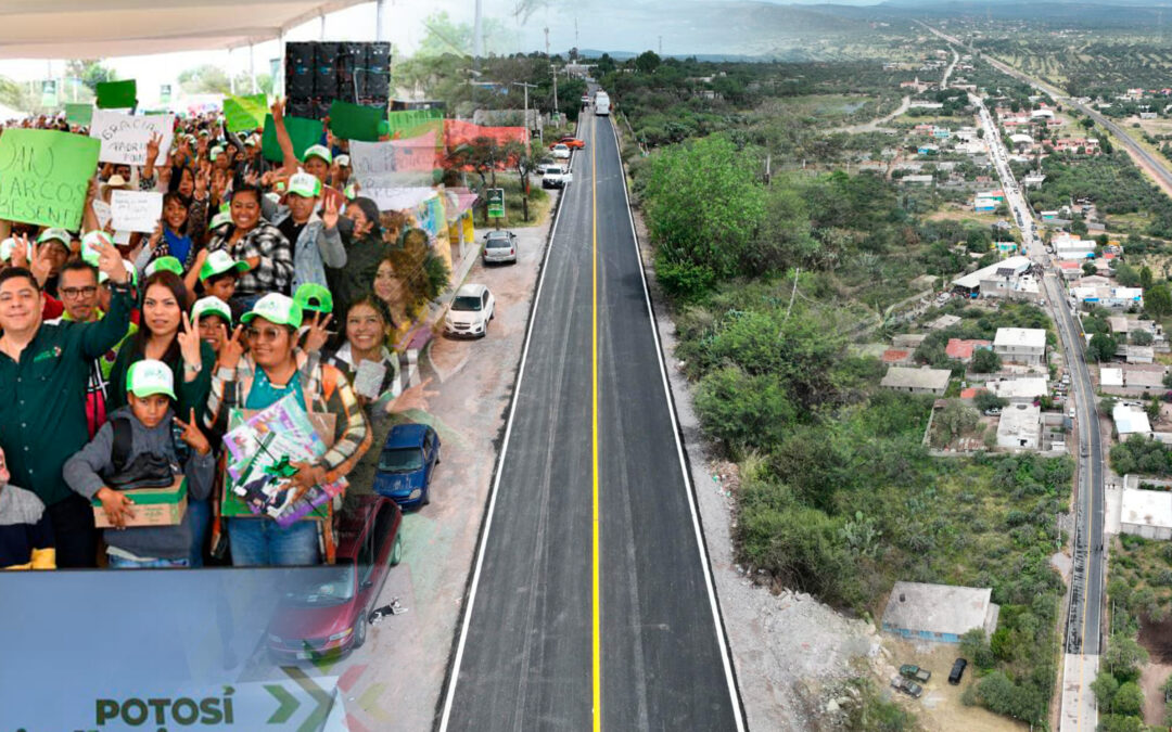 GALLARDO INAUGURA NUEVO CIRCUITO CARRETERO EN MEXQUITIC Y ENTREGA APOYOS ESCOLARES