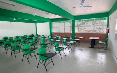 ENTREGAN AULAS Y CANCHA MULTIUSOS EN PREPARATORIA DE VILLA DE POZOS