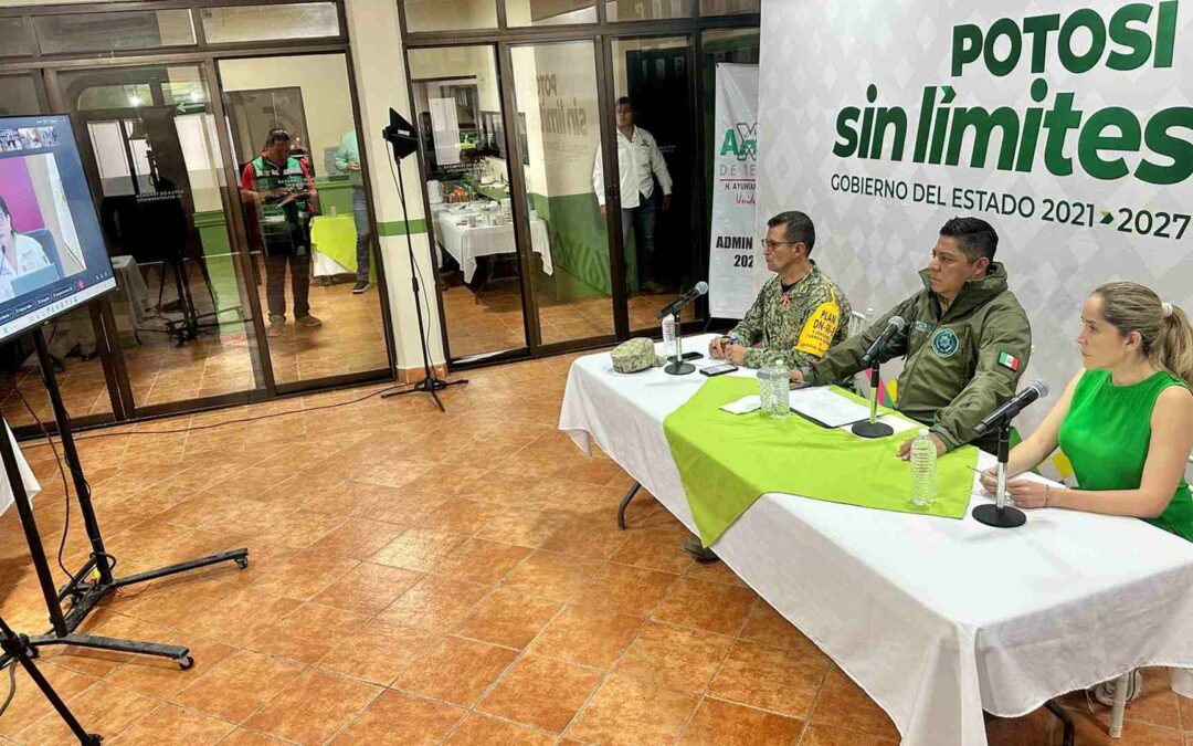 REPORTAN AVANCES EN ATENCIÓN A FAMILIAS AFECTADAS POR LLUVIAS EN LA HUASTECA POTOSINA