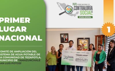 SLP OBTIENE EL PRIMER LUGAR EN EL PREMIO NACIONAL DE CONTRALORÍA SOCIAL 2025